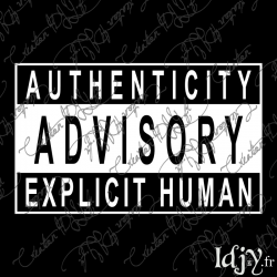 Authenticity Advisory Explicit Human (iron-on)