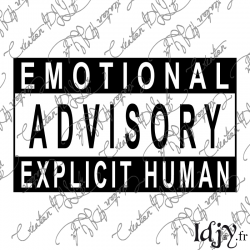 Emotional Advisory Explicit Human (iron-on)